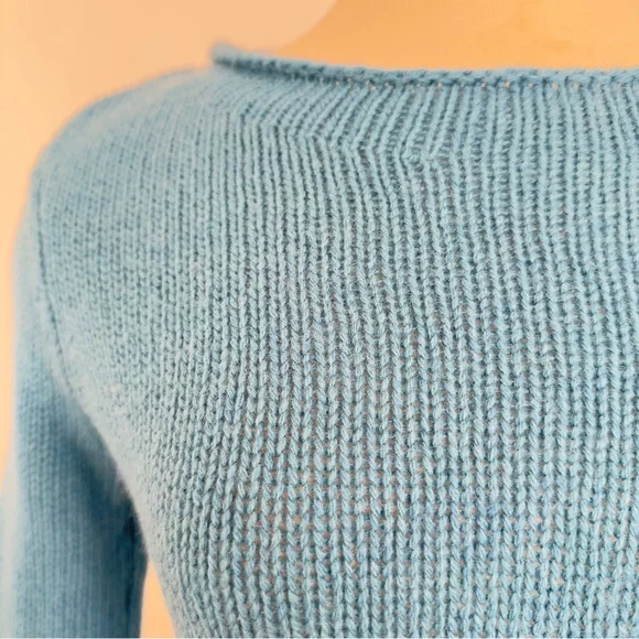 Eileen Fisher Yak Wool Sweater in Blue Petite - Picture 5 of 8